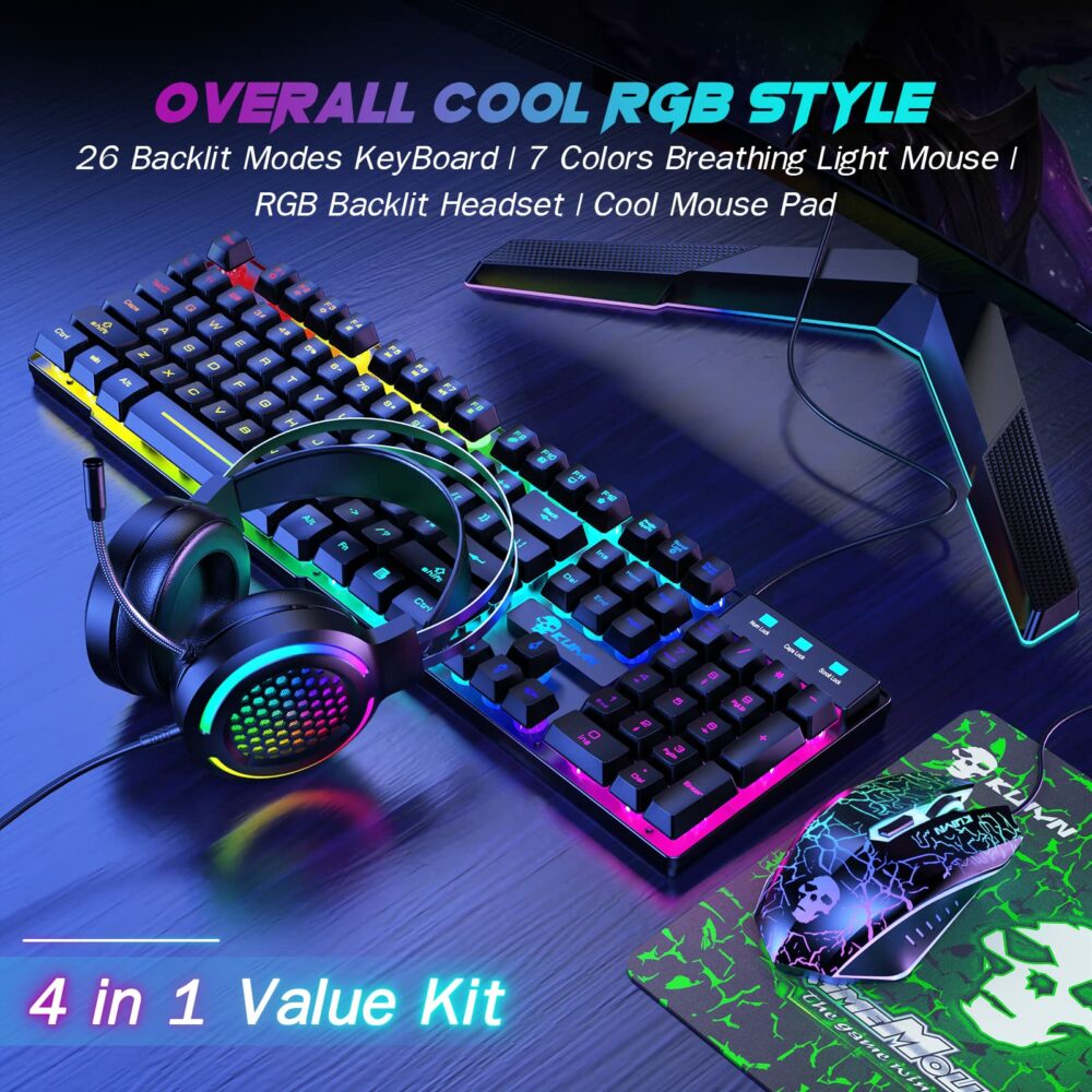 SET GAMINGU RGB 4in1